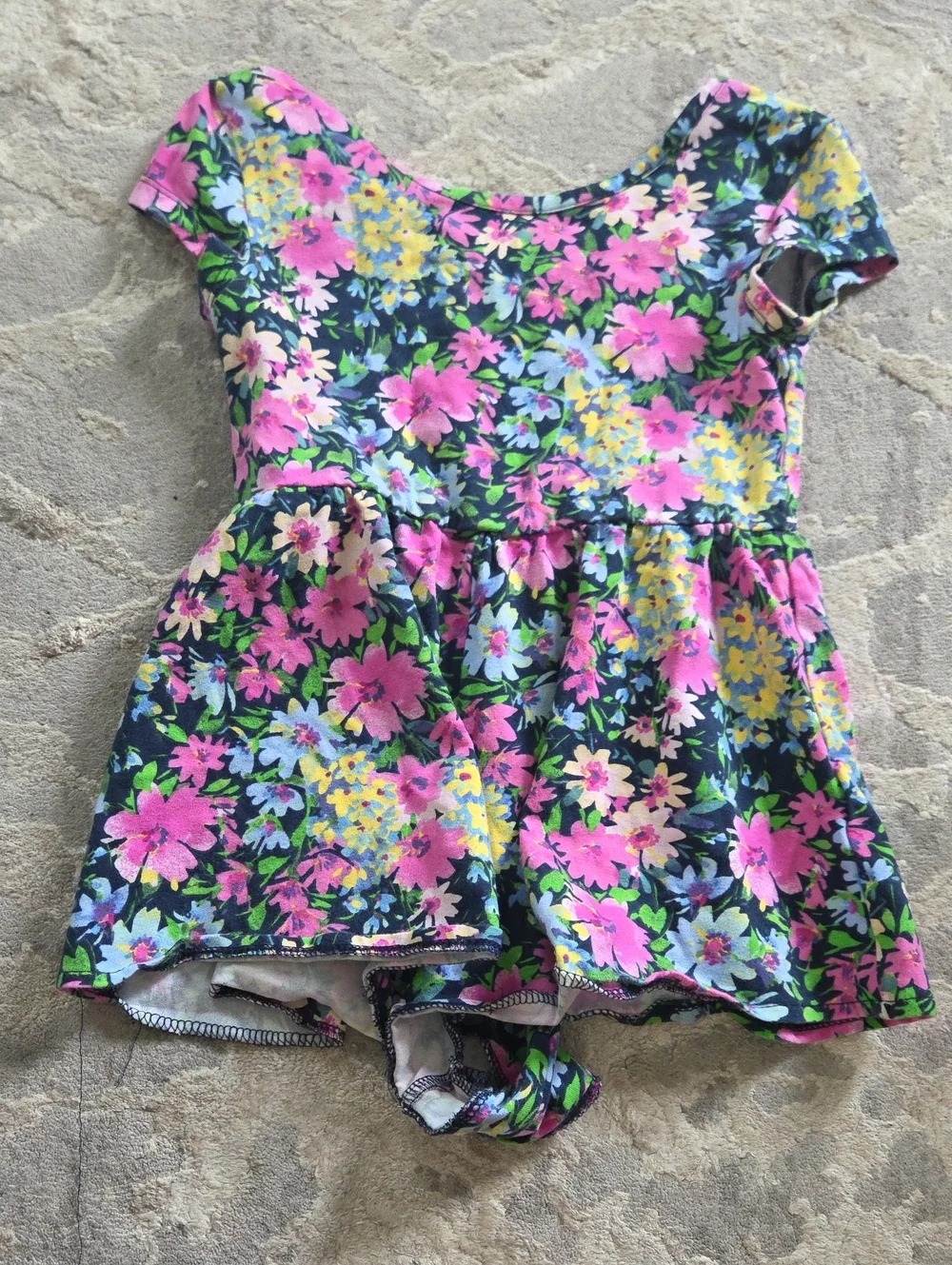 GAP Girls Floral One-Piece Swimsuit in Navy, Pink, Yellow, Green
